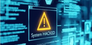 Computer Screen System Hacked Warning Icon