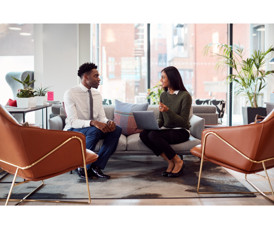 Interview Man and Woman in office